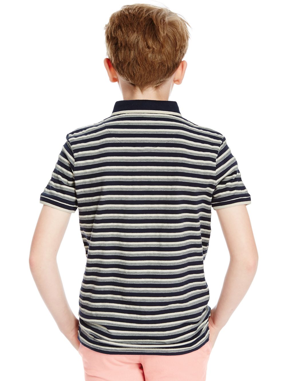 Pure Cotton Polo Shirt (5-14 Years) 2 of 3