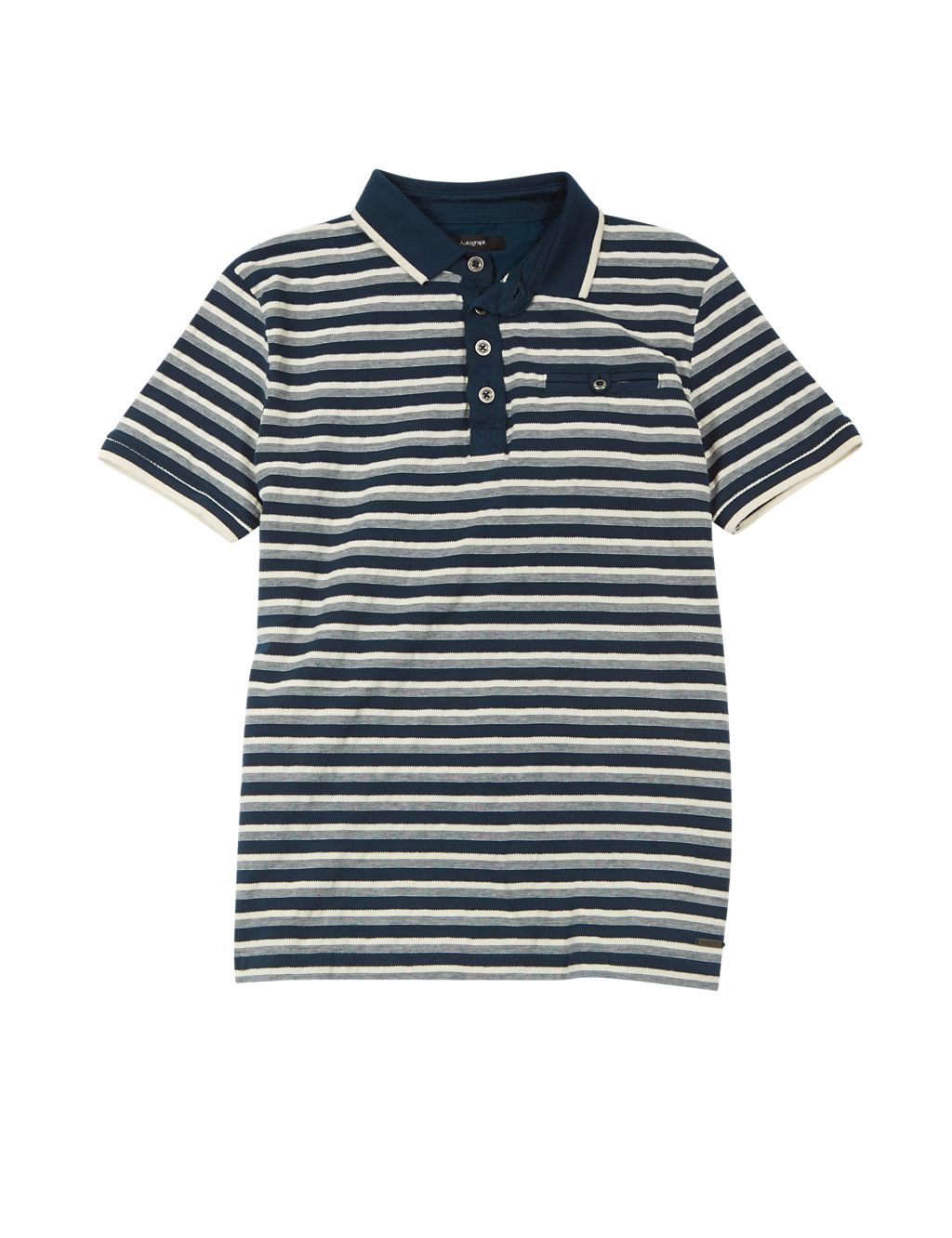Pure Cotton Polo Shirt (5-14 Years) 1 of 3