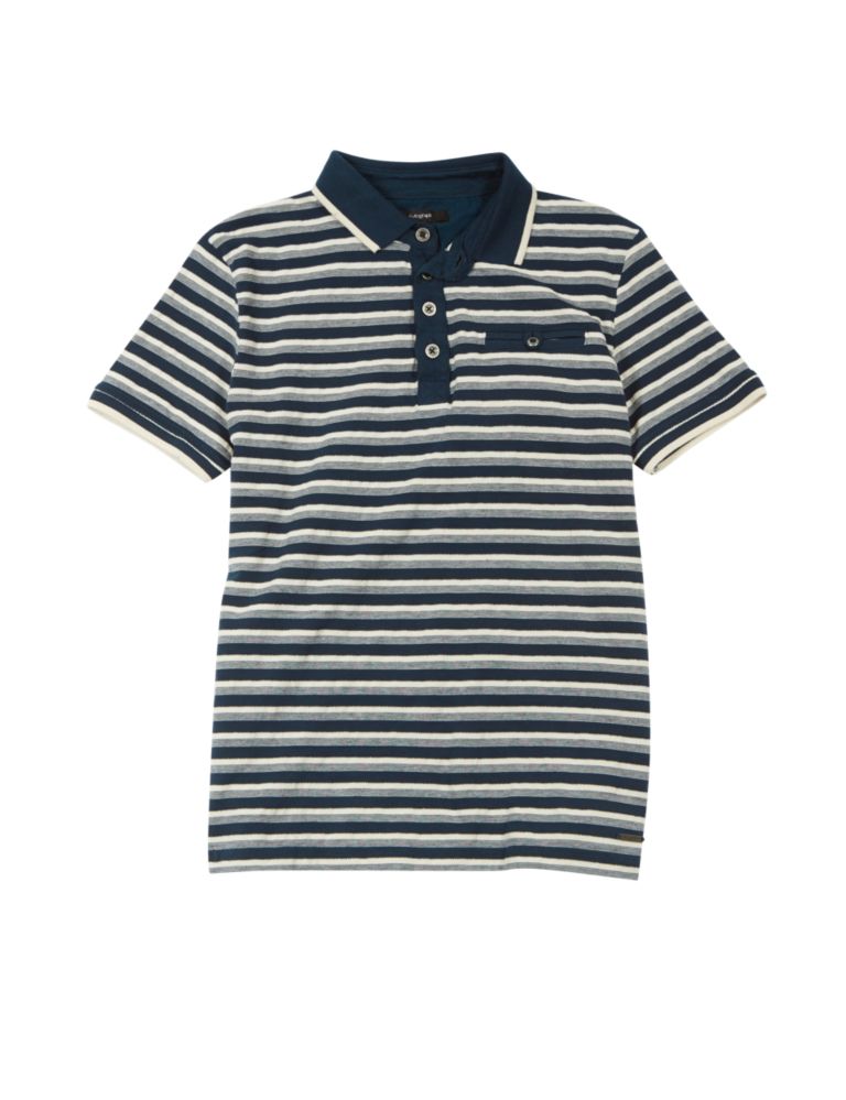 Pure Cotton Polo Shirt (5-14 Years) 2 of 3