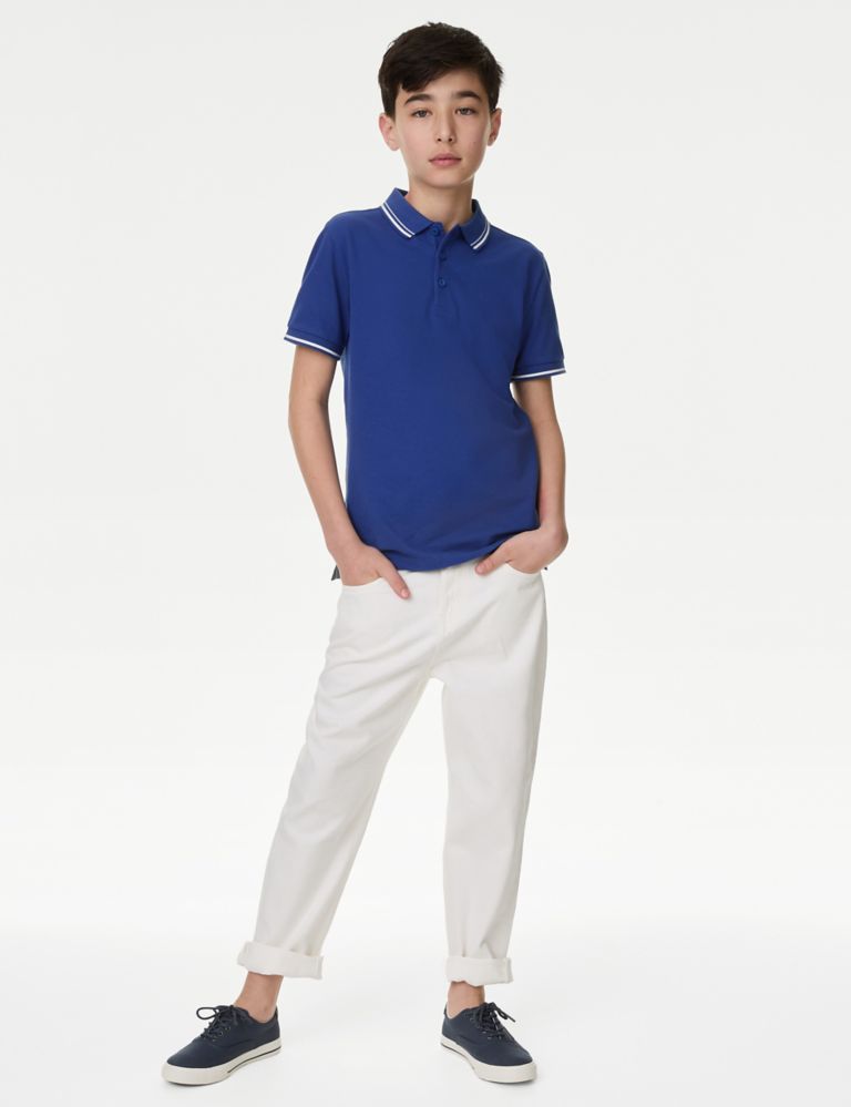 Pure Cotton Polo Shirt (6-16 Yrs) 3 of 4