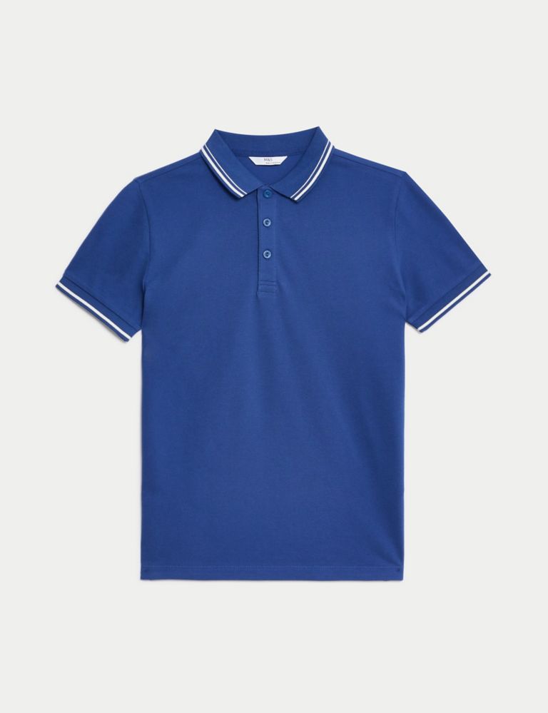 Pure Cotton Polo Shirt (6-16 Yrs) 2 of 4