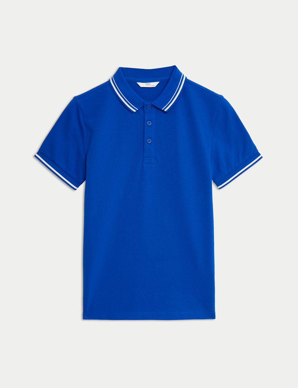 Pure Cotton Polo Shirt (6-16 Yrs) 1 of 4
