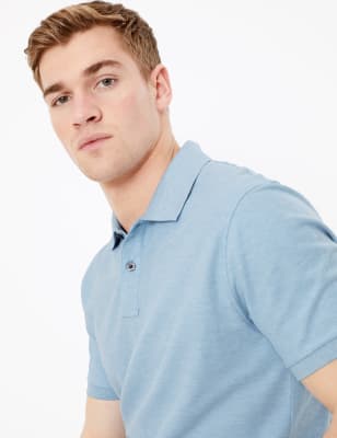 m&s long sleeve polo shirt