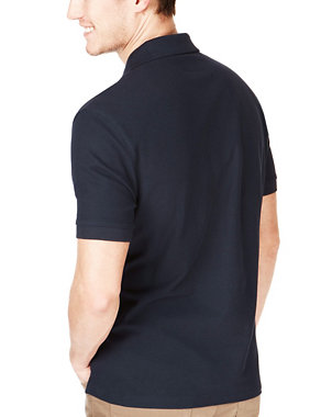 Pure Cotton Polo Shirt with Stay New ™ Image 2 of 3