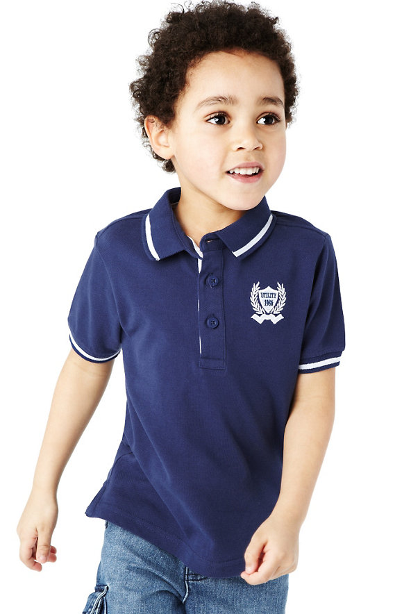 Pure Cotton Polo Shirt with Stay New™ Image 1 of 1
