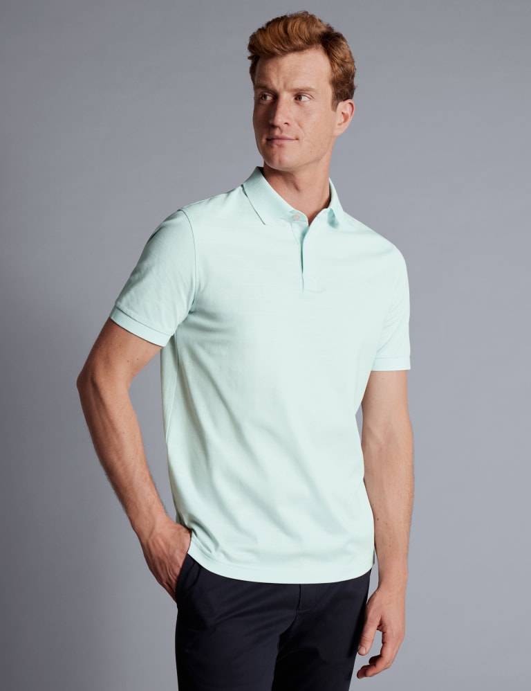 Pure Cotton Polo Shirt Charles Tyrwhitt M S