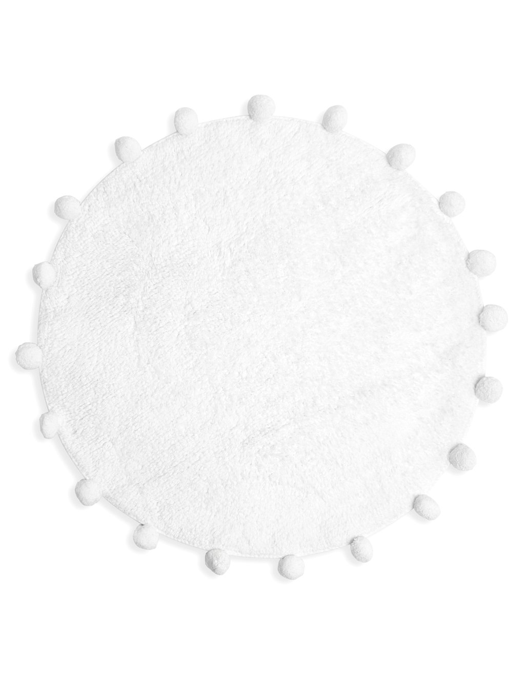Pure Cotton Pom Pom Round Bath Mat M&S
