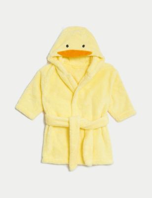 Pure Cotton Premature Duck Hooded Robe (7lbs-3 Yrs) Image 2 of 7