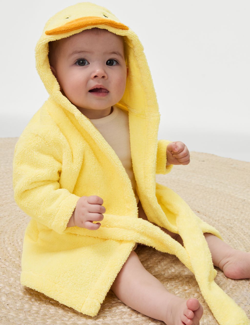 Pure Cotton Premature Duck Hooded Robe (7lbs - 3 Yrs) 5 of 7