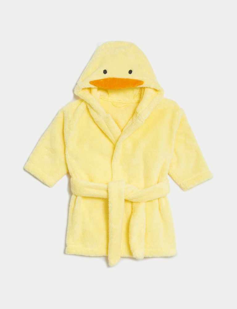 Pure Cotton Premature Duck Hooded Robe (7lbs - 3 Yrs) 2 of 7