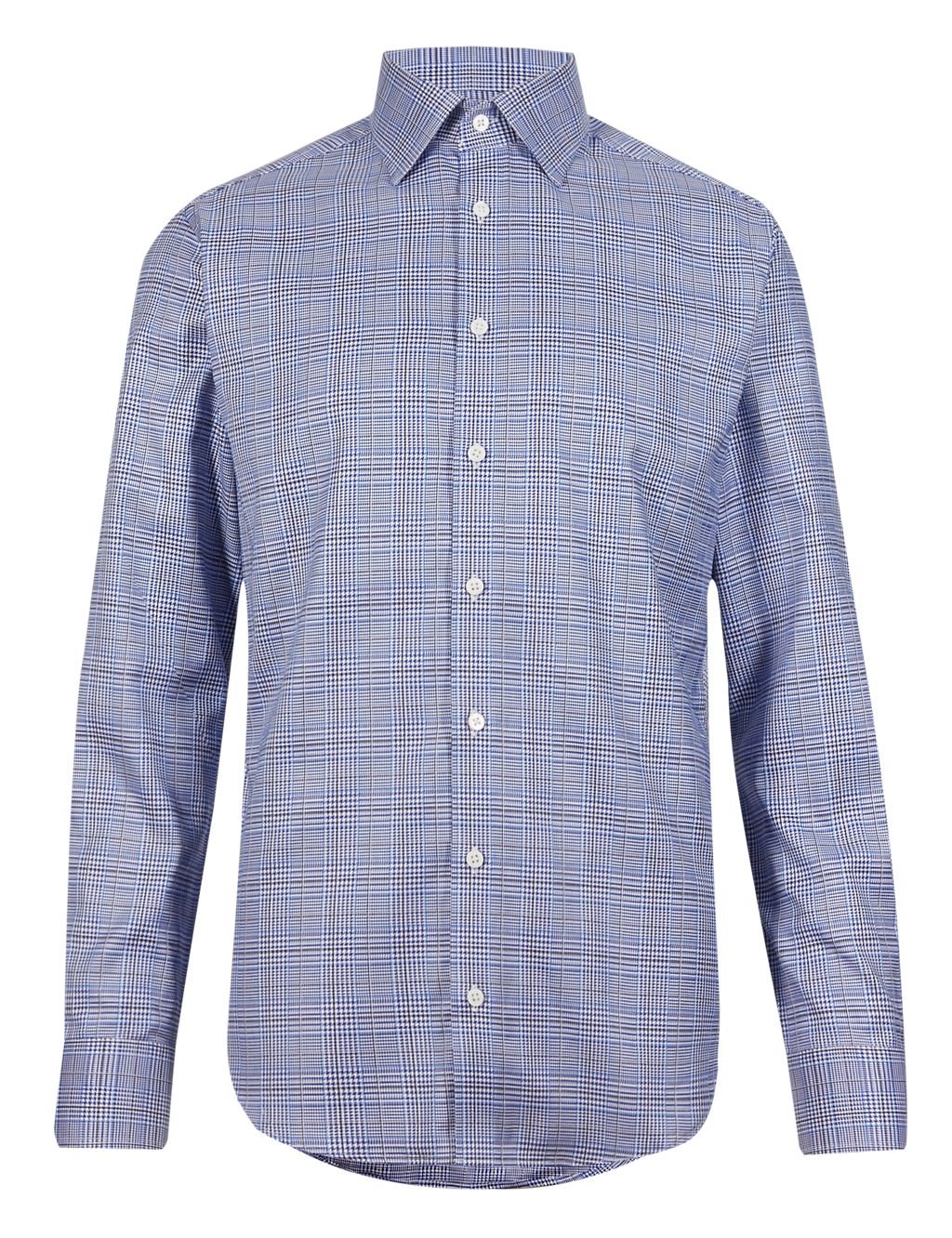 Pure Cotton Prince of Wales Checked Shirt 1 of 4