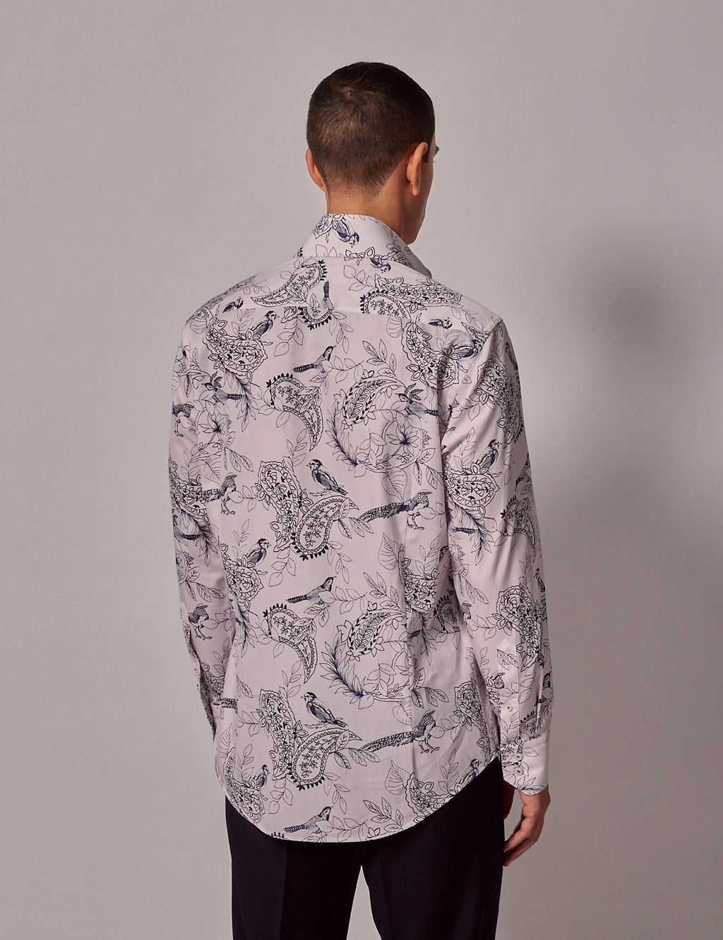 Pure Cotton Print Textured Shirt 1 of 6