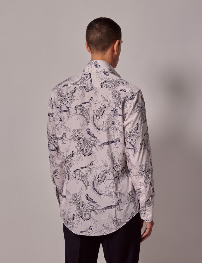 Pure Cotton Print Textured Shirt 2 of 6