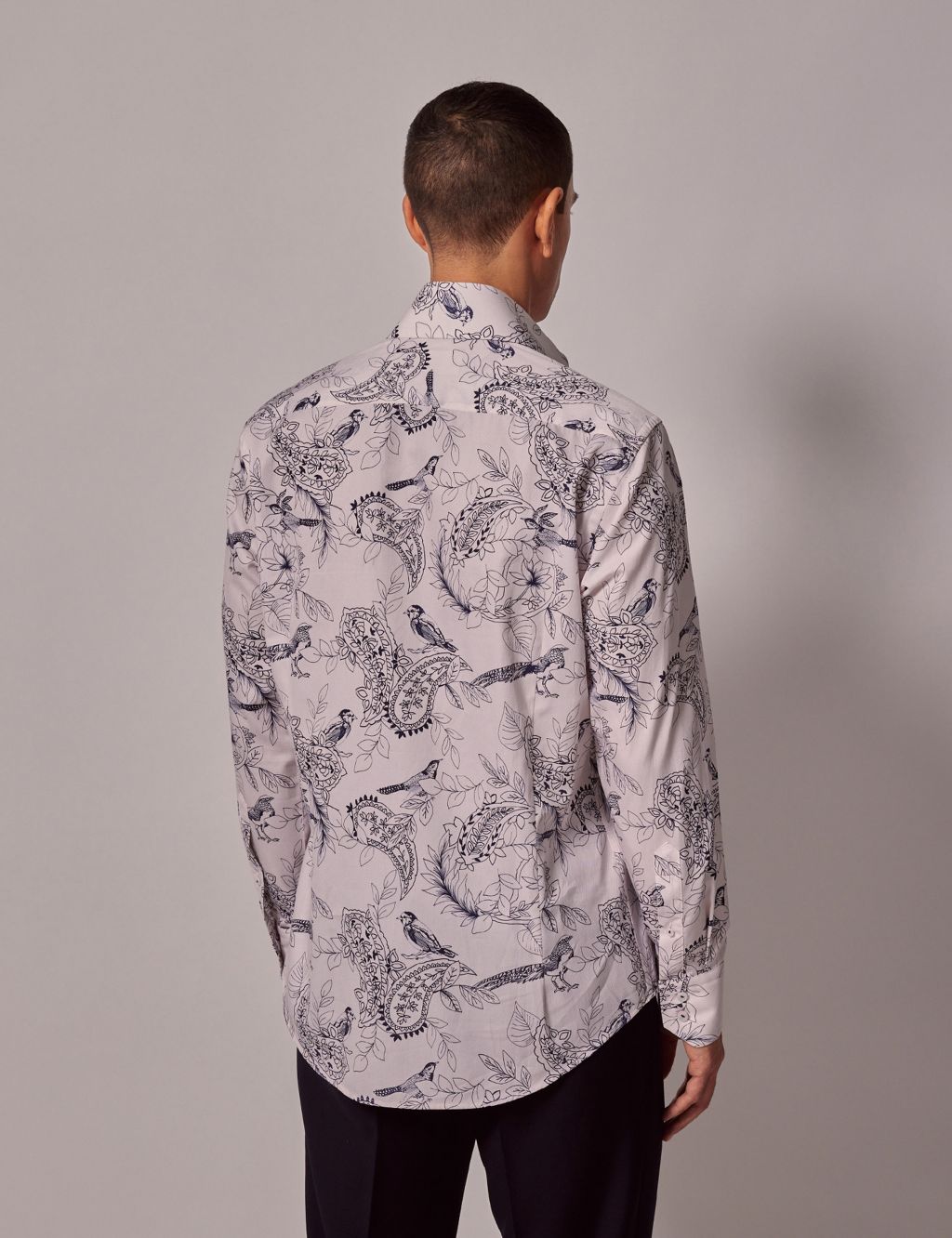Pure Cotton Print Textured Shirt 1 of 6