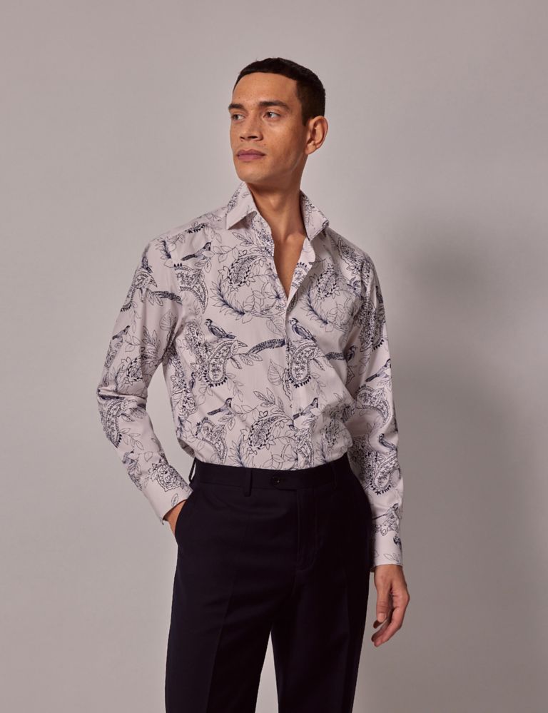 Pure Cotton Print Textured Shirt 5 of 6