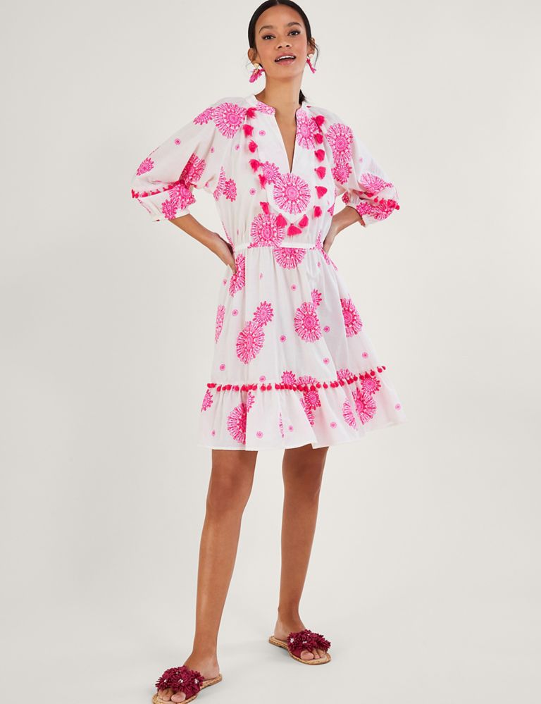Pure Cotton Printed Beach Cover Up Kaftan 1 of 5