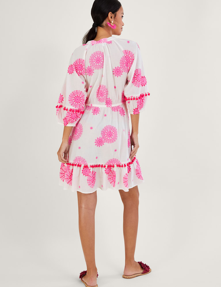 Pure Cotton Printed Beach Cover Up Kaftan Monsoon M&S