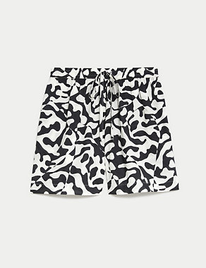 Pure Cotton Printed Beach Shorts Image 2 of 5
