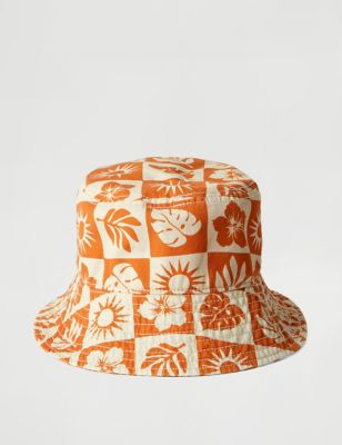 Pure Cotton Printed Bucket Hat Image 2 of 5