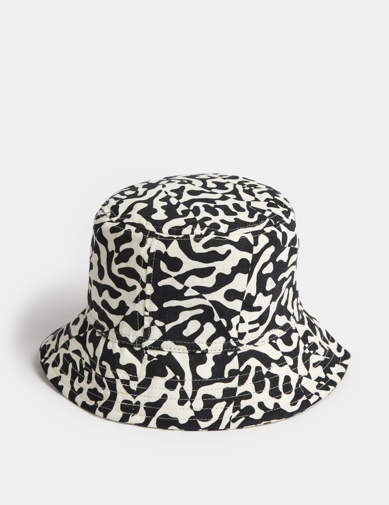 Pure Cotton Printed Bucket Hat M S Collection M S
