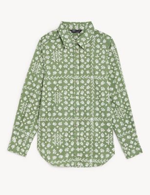 Pure Cotton Printed Collared Shirt Image 2 of 5