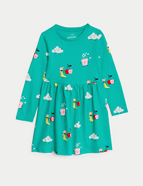 Pure Cotton Printed Dress  (2-8 Years) Image 2 of 4