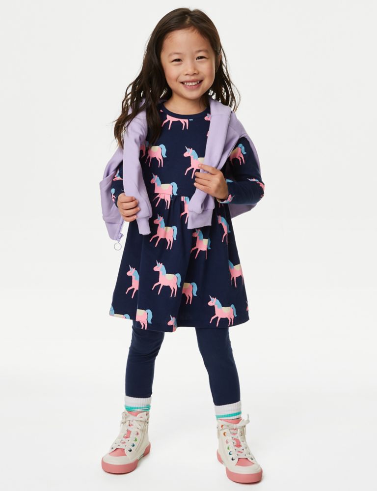 Pure Cotton Printed Dress  (2-8 Yrs) 1 of 4