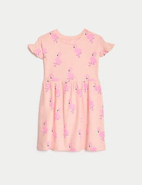 Pure Cotton Printed Dress (2-8 Years) Image 2 of 4