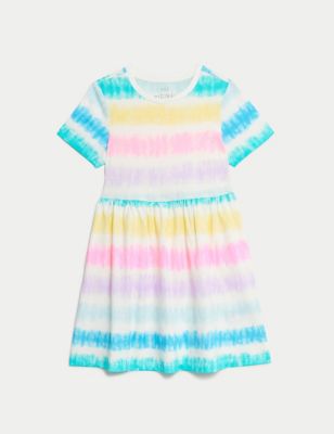 Pure Cotton Printed Dress (2-8 Years) Image 2 of 4