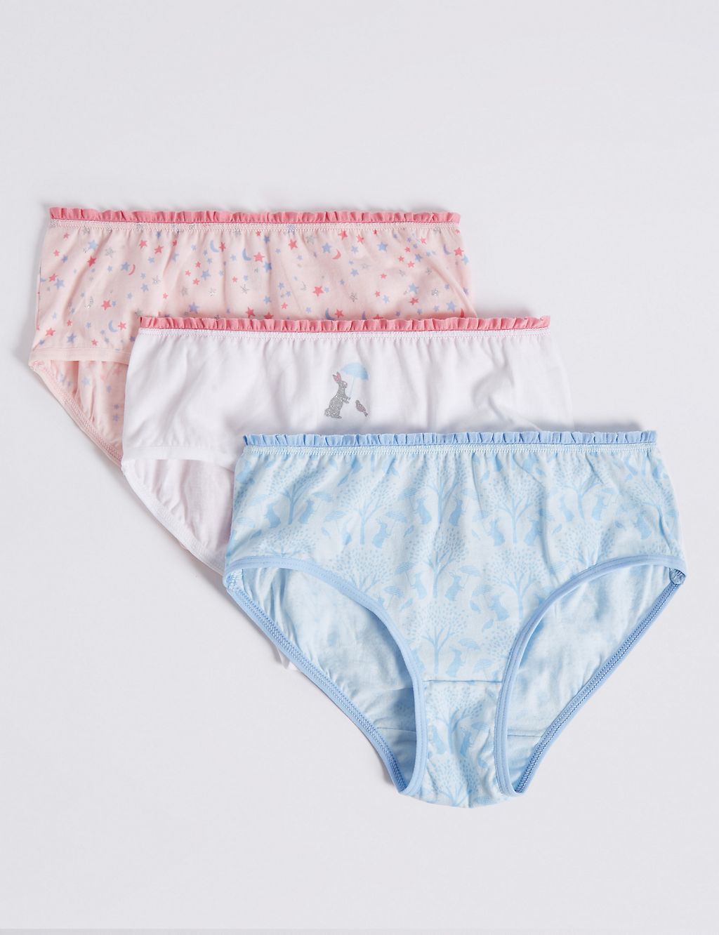 Pure Cotton Printed Frill Briefs (18 Months - 12 Years) 2 of 2
