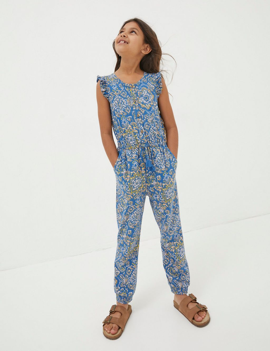 Pure Cotton Printed Jumpsuit (3-13 Yrs) 3 of 4