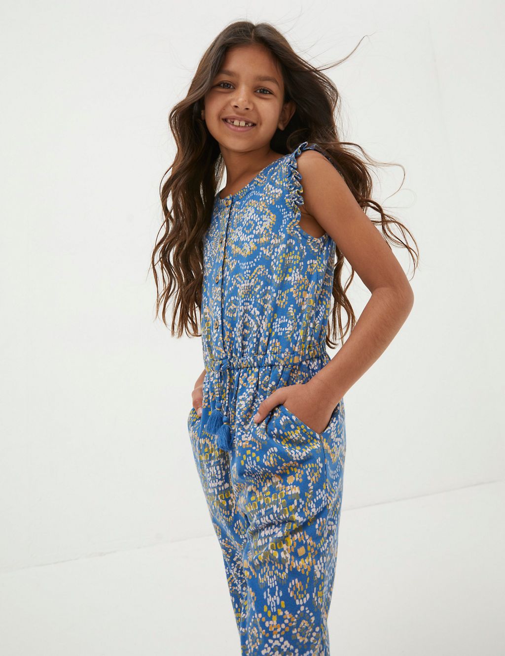 Pure Cotton Printed Jumpsuit (3-13 Yrs) 4 of 4