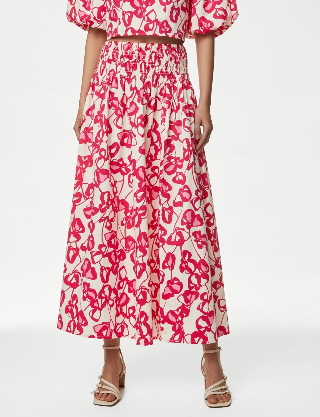 Pure Cotton Printed Maxi A-Line Skirt 7 of 7