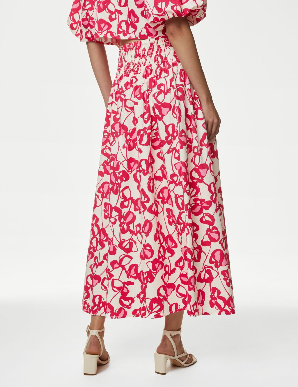 Pure Cotton Printed Maxi A-Line Skirt 4 of 7
