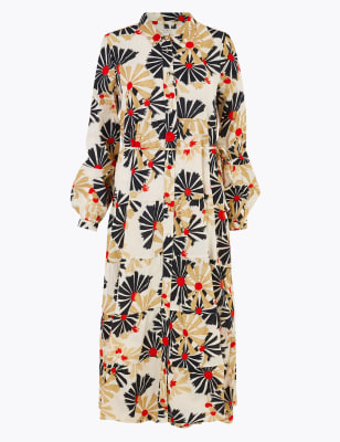 marks and spencer tunic midi dress