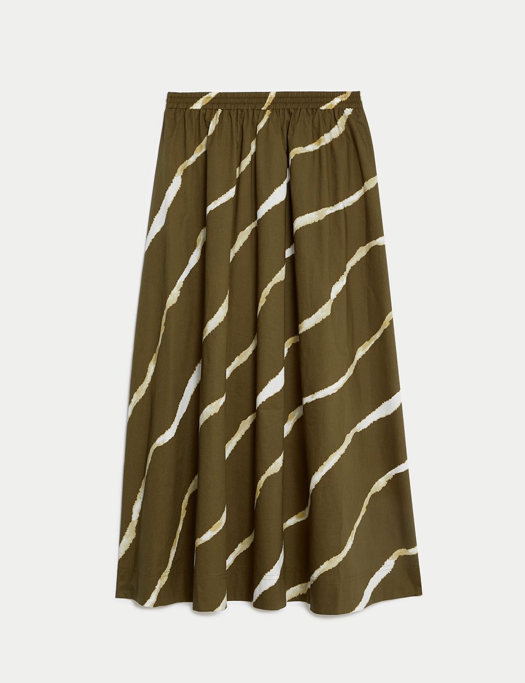 Pure Cotton Printed Midi A-Line Skirt 1 of 7