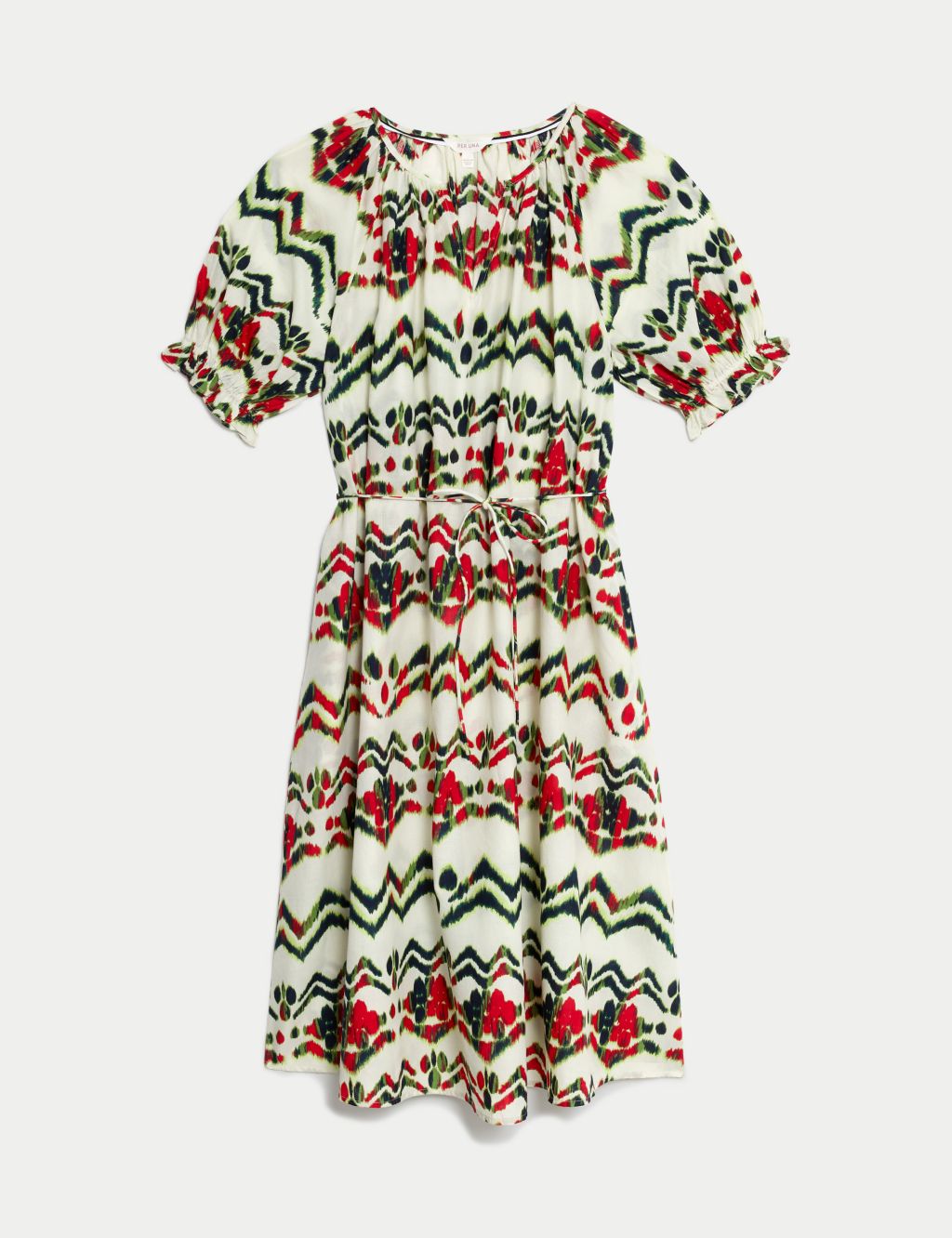 Pure Cotton Printed Midi Smock Relaxed Dress 1 of 5