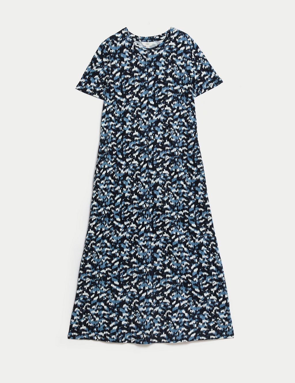 Pure Cotton Printed Midi T-Shirt Dress 1 of 4