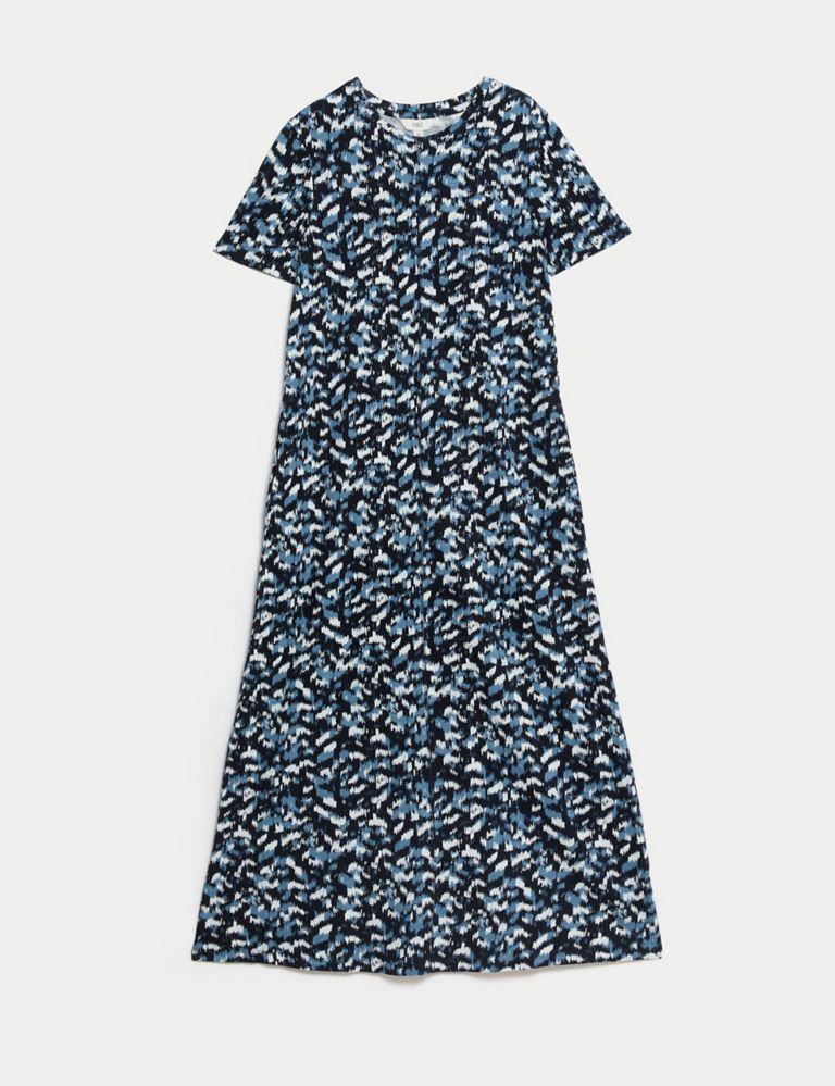 Pure Cotton Printed Midi T-Shirt Dress 2 of 4
