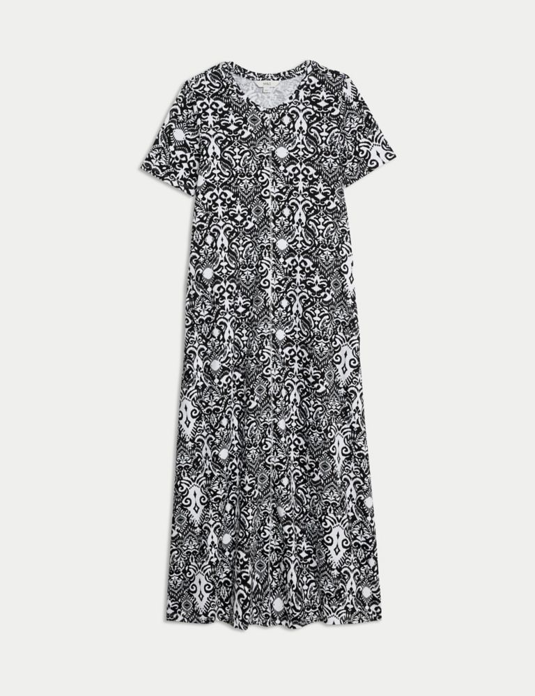 Pure Cotton Printed Midi T-Shirt Dress 2 of 4