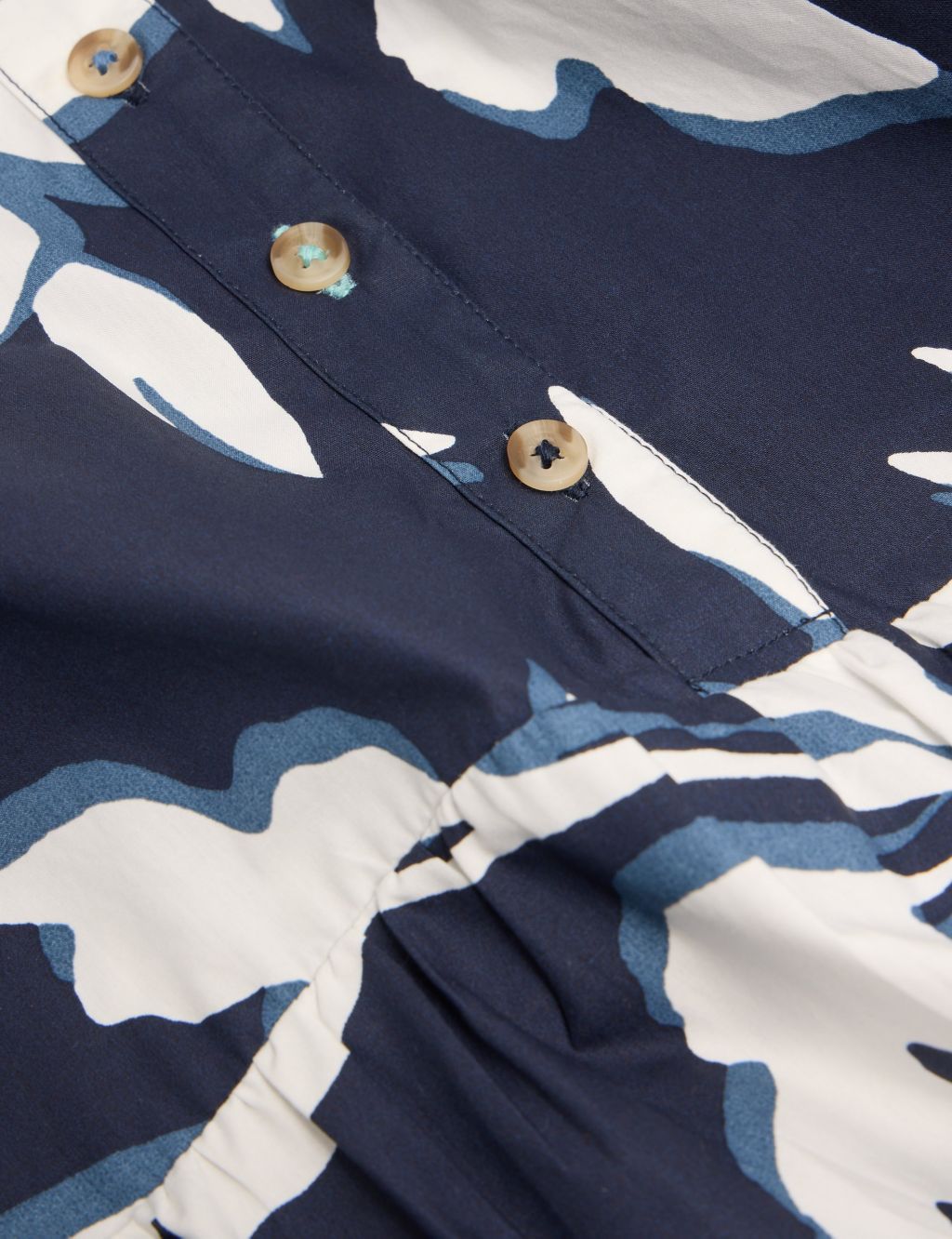 Pure Cotton Printed Midi Tiered Shirt Dress 6 of 6