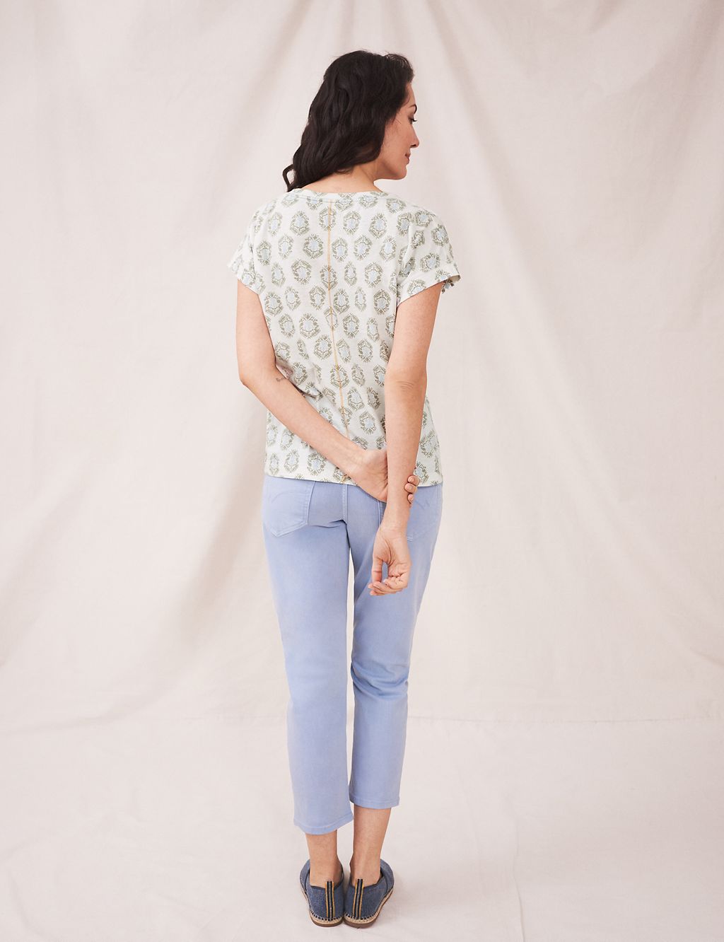 Pure Cotton Printed Notch Neck T-Shirt 2 of 4