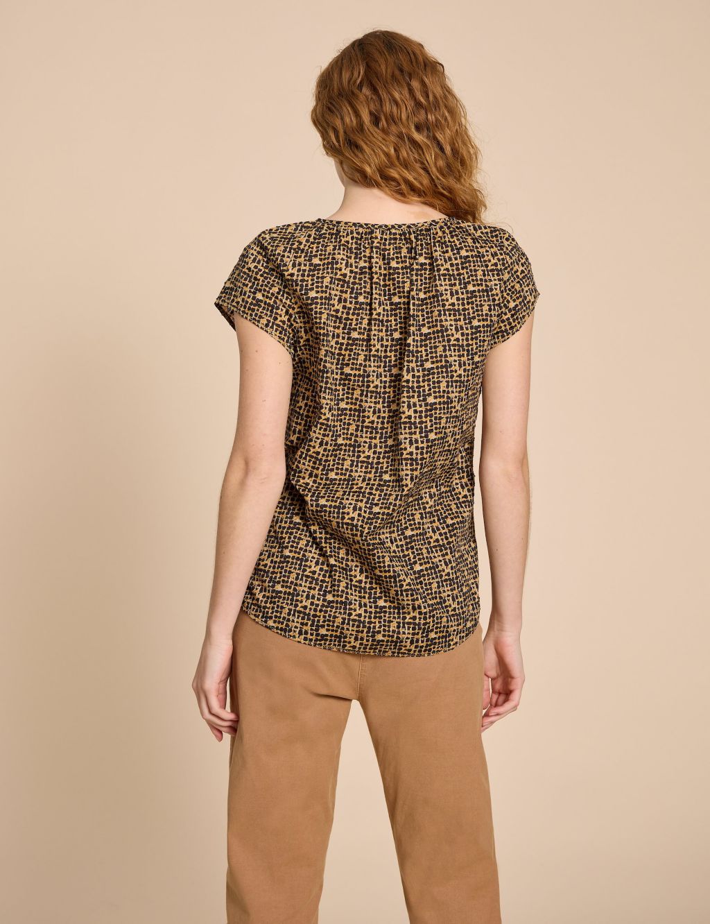 Pure Cotton Printed Notch Neck Top 2 of 6