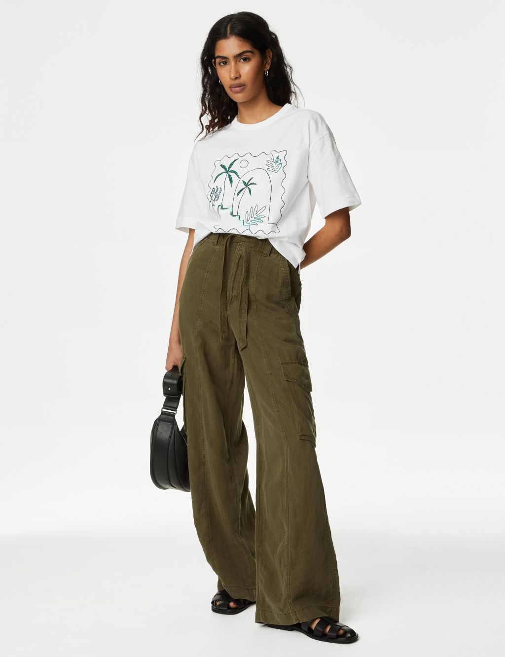 Pure Cotton Printed Oversized T-Shirt 2 of 6