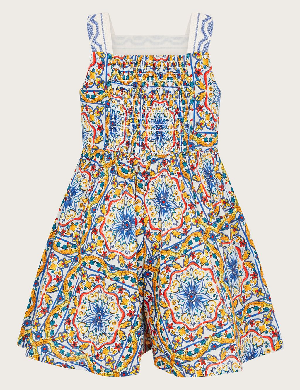 Pure Cotton Printed Playsuit (3-15 Yrs) 1 of 3