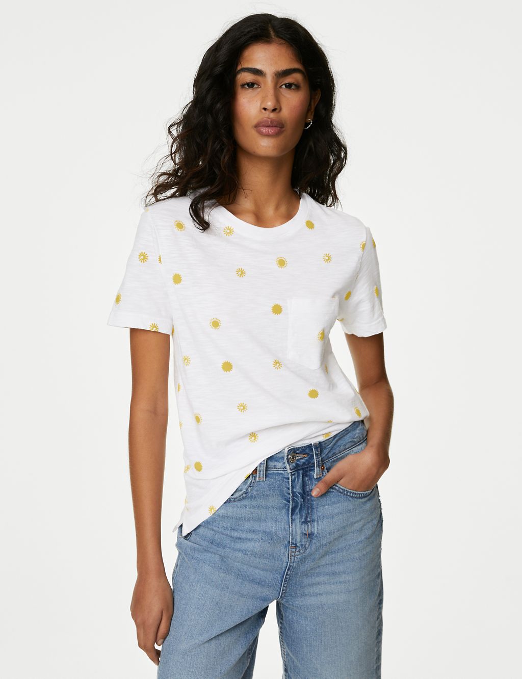 Pure Cotton Printed Pocket Top 2 of 5