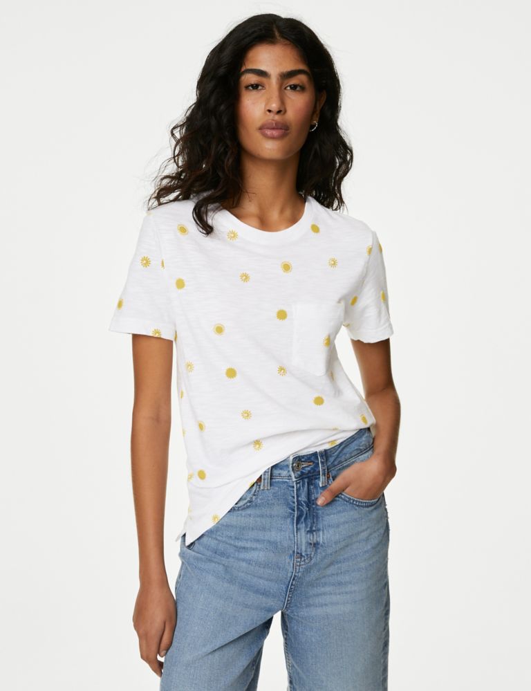 Pure Cotton Printed Pocket Top 3 of 5