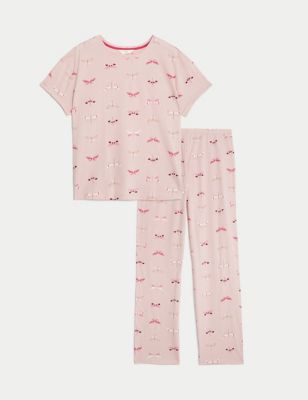 Pure Cotton Printed Pyjama Set Image 2 of 7