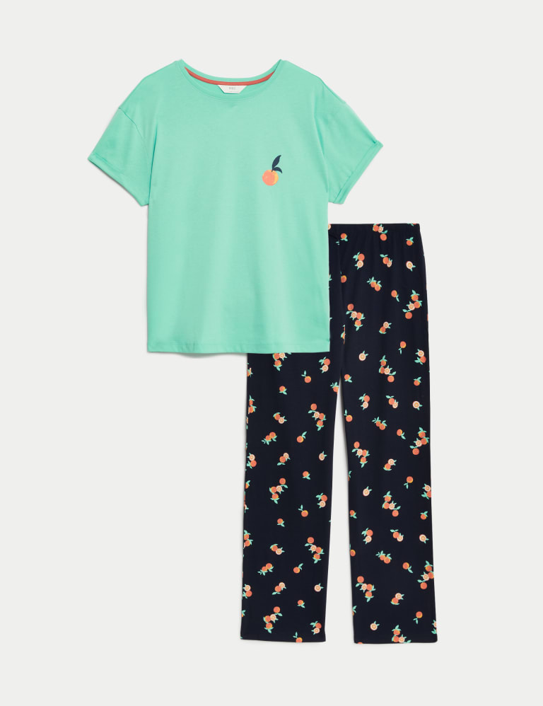 Pure Cotton Printed Pyjama Set 3 of 7