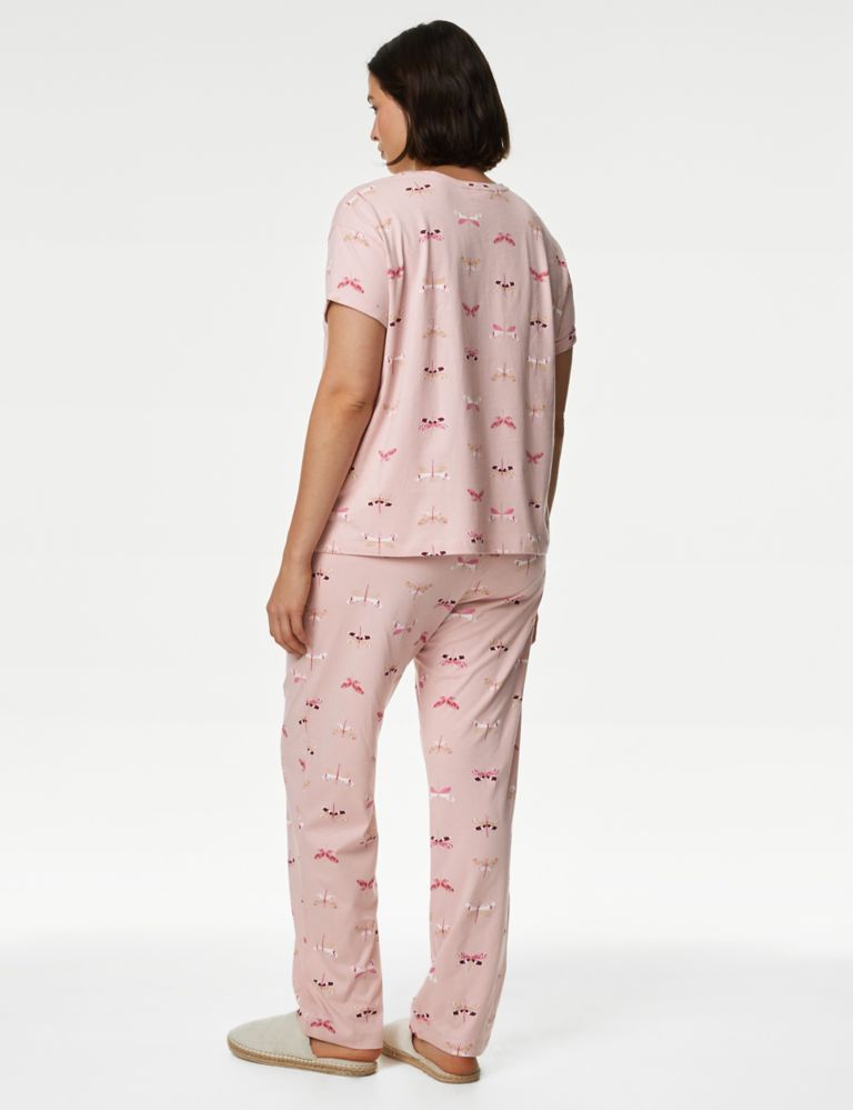 Pure Cotton Printed Pyjama Set 6 of 7